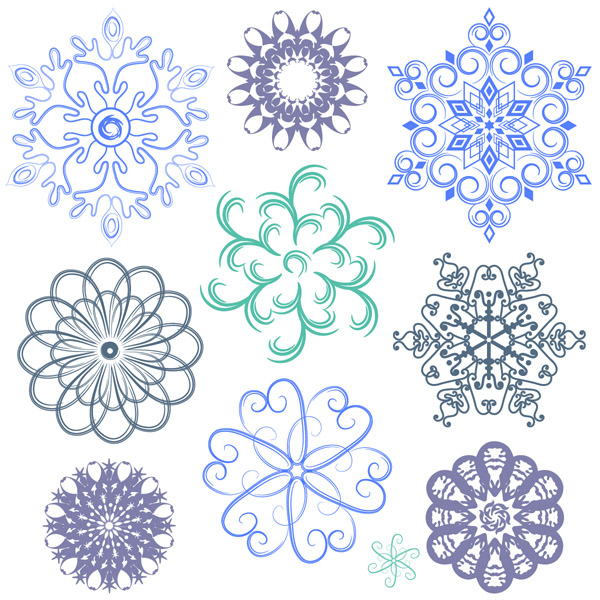 free vector A wide range of snow graphics vector